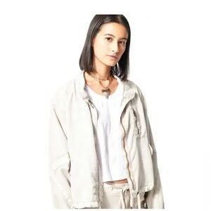 Young Fabulous & Broke Light Khaki Utility Jacket. Size Medium.